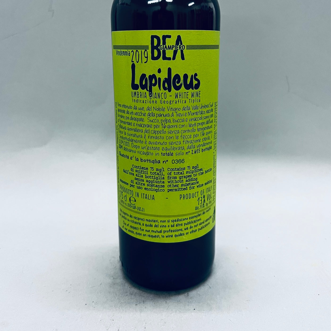 2019 Paolo Bea Lapideus Trebbiano